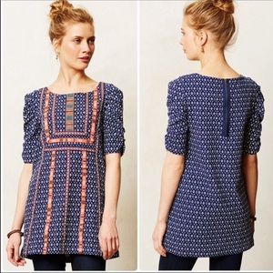 Anthropologie Akemi + Kin Seva Embroidered Tunic